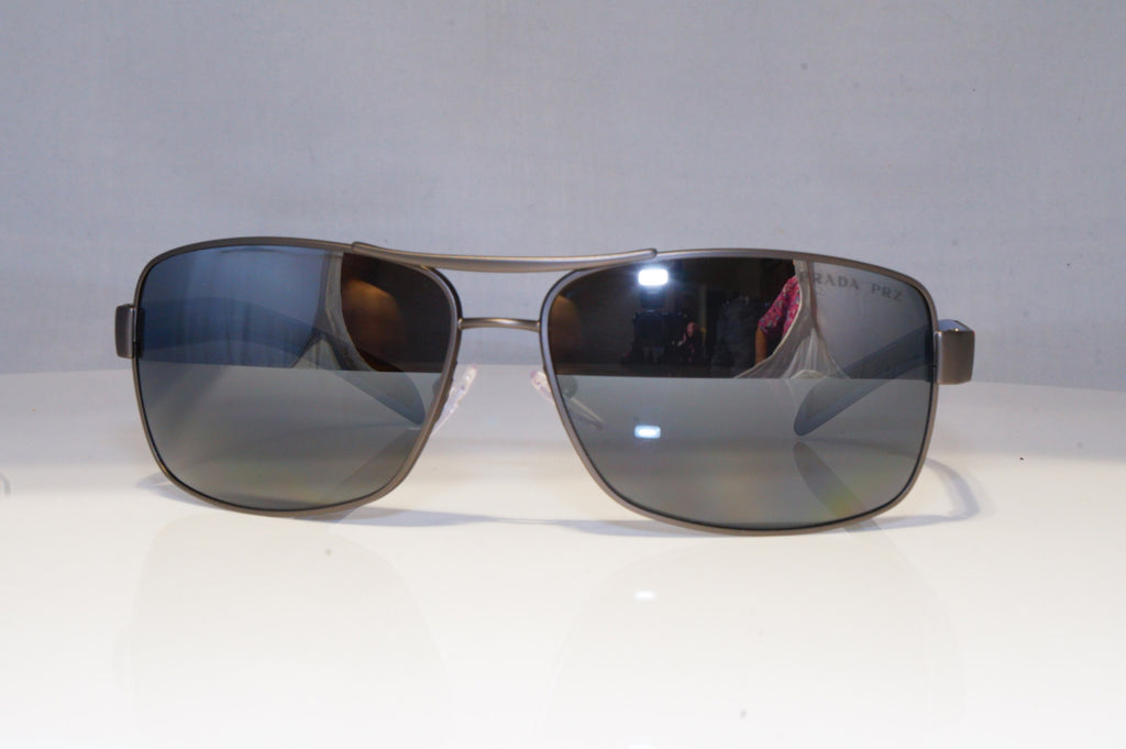 PRADA Mens Polarized Mirror Designer Sunglasses Blue SILVER SPS 54I DG12F2 20687