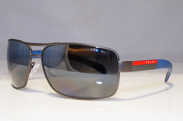 PRADA Mens Polarized Mirror Designer Sunglasses Blue SILVER SPS 54I DG12F2 20687