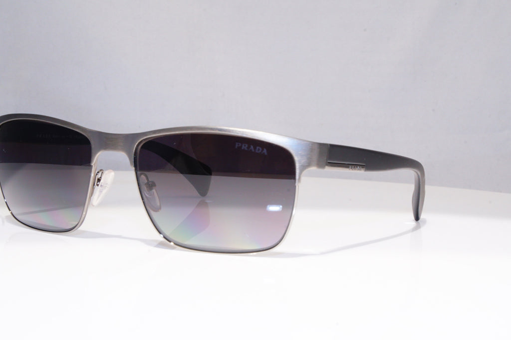 PRADA Mens Polarized Designer Sunglasses Black Rectangle SPR 510 DHG-5W1 18309