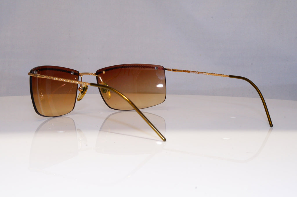 EMPORIO ARMANI Mens Womens Designer Sunglasses Gold Rectangle 1537 743/89 22056