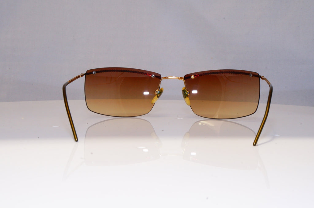 EMPORIO ARMANI Mens Womens Designer Sunglasses Gold Rectangle 1537 743/89 22056