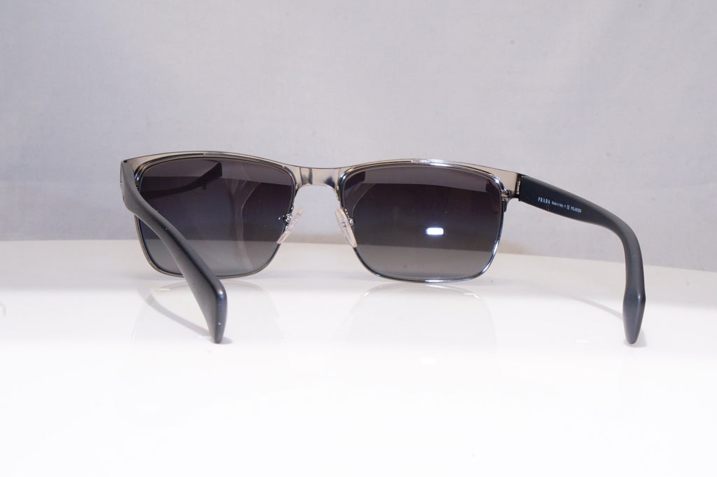 PRADA Mens Polarized Designer Sunglasses Black Rectangle SPR 510 DHG-5W1 18309
