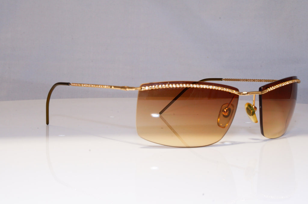 EMPORIO ARMANI Mens Womens Designer Sunglasses Gold Rectangle 1537 743/89 22056