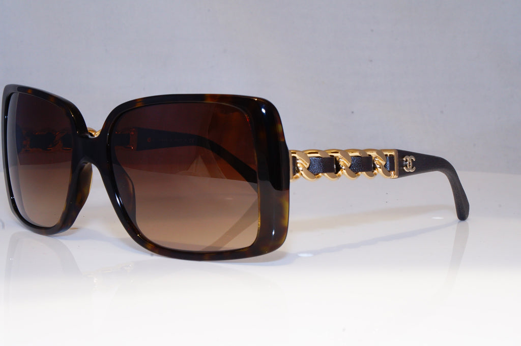 CHANEL Womens Boxed Designer Sunglasses Brown LEATHER CHAIN 5208-Q 714/3B 19498