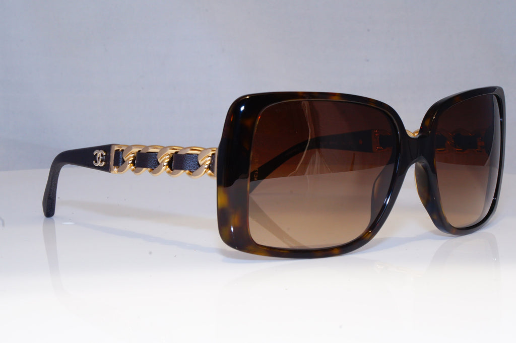 CHANEL Womens Boxed Designer Sunglasses Brown LEATHER CHAIN 5208-Q 714/3B 19498