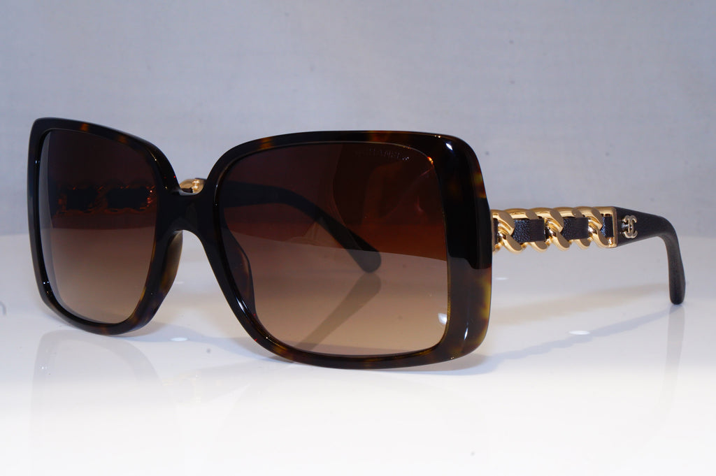 CHANEL Womens Boxed Designer Sunglasses Brown LEATHER CHAIN 5208-Q 714/3B 19498