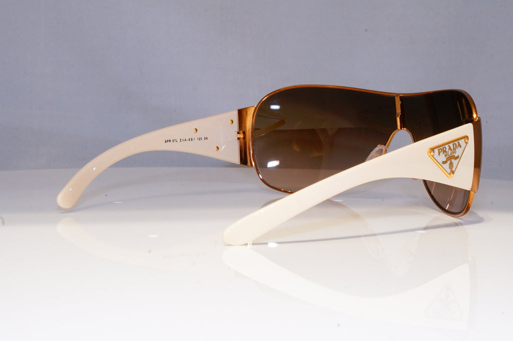 PRADA Mens Womens Designer Sunglasses White Shield SPR 57L ZVA-6S1 20686