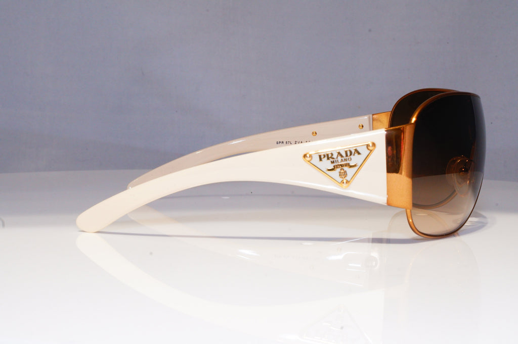 PRADA Mens Womens Designer Sunglasses White Shield SPR 57L ZVA-6S1 20686