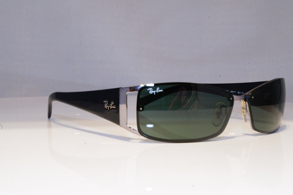 RAY-BAN Mens Vintage Designer Sunglasses Black Rectangle RB 3394 004/71 20672