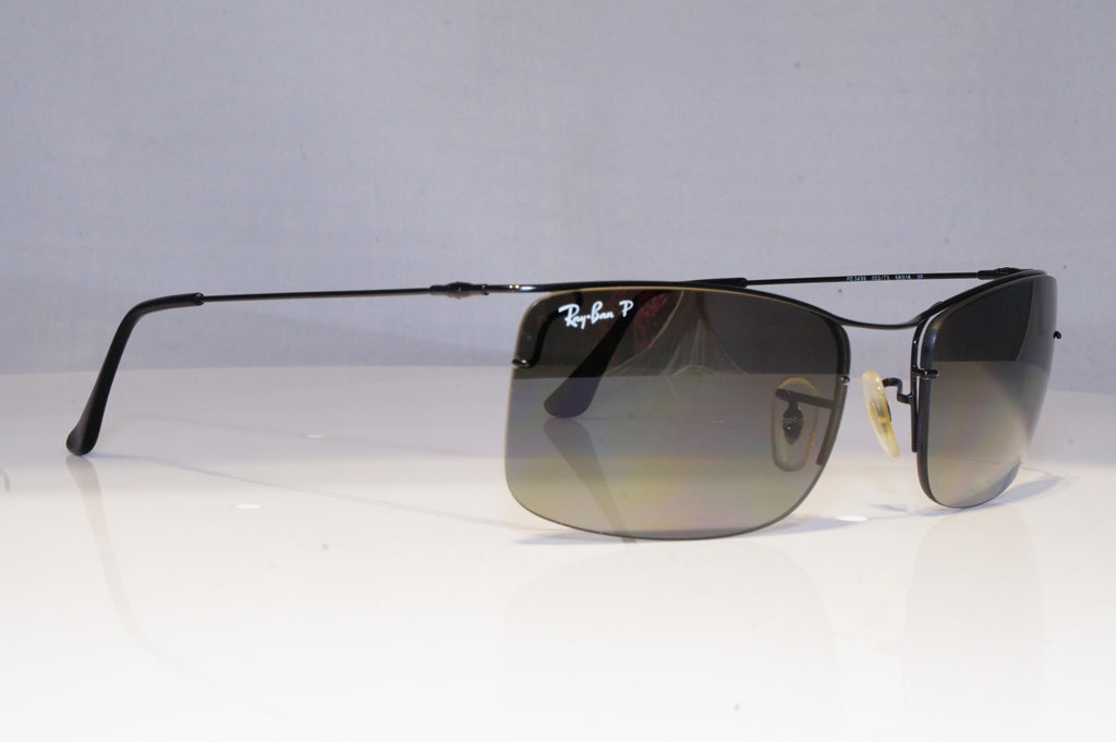 RAY-BAN Mens Polarized Designer Sunglasses Black TWO-IN-ONE RB 3499 002/T3 20673