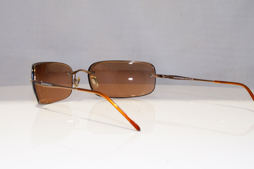EMPORIO ARMANI Mens Womens Vintage Sunglasses Brown Rectangle 201 1228 22050