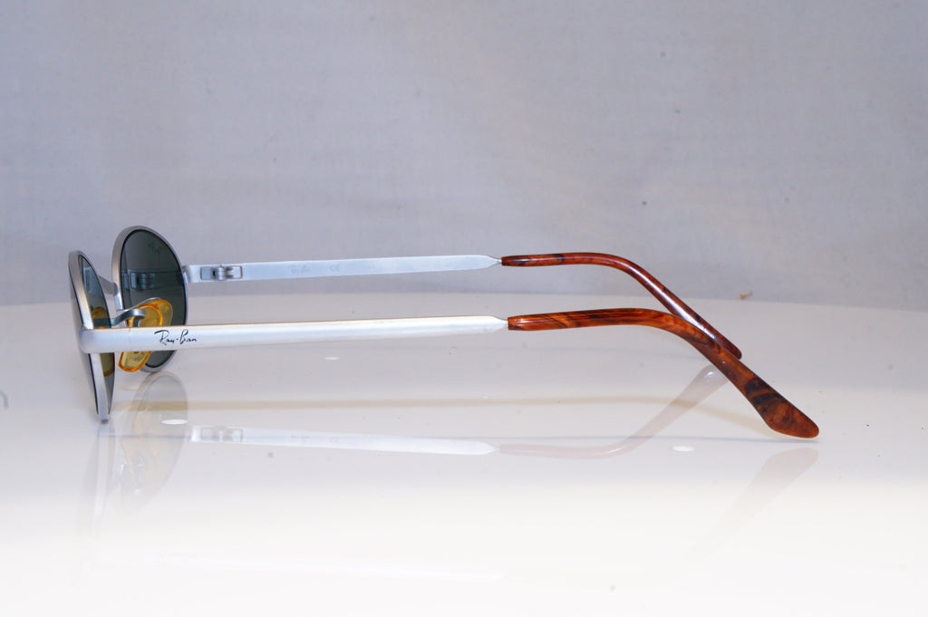 RAY-BAN Mens Vintage 1990 Designer Sunglasses Silver Oval RB 3042 W2948 19492