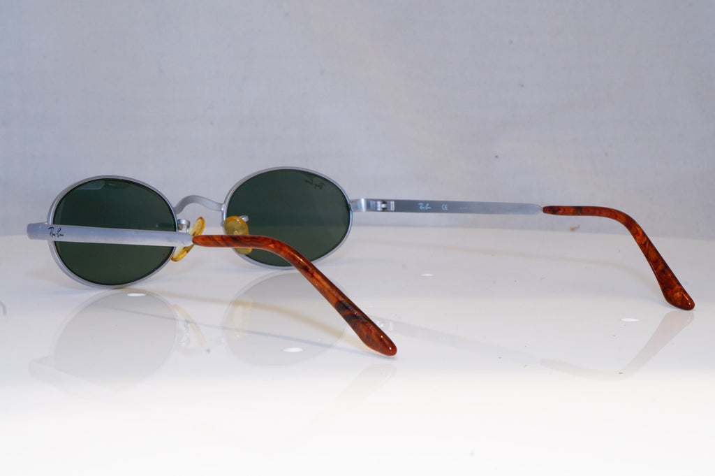 RAY-BAN Mens Vintage 1990 Designer Sunglasses Silver Oval RB 3042 W2948 19492