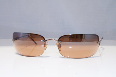 EMPORIO ARMANI Mens Womens Vintage Sunglasses Brown Rectangle 201 1228 22050