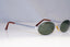RAY-BAN Mens Vintage 1990 Designer Sunglasses Silver Oval RB 3042 W2948 19492