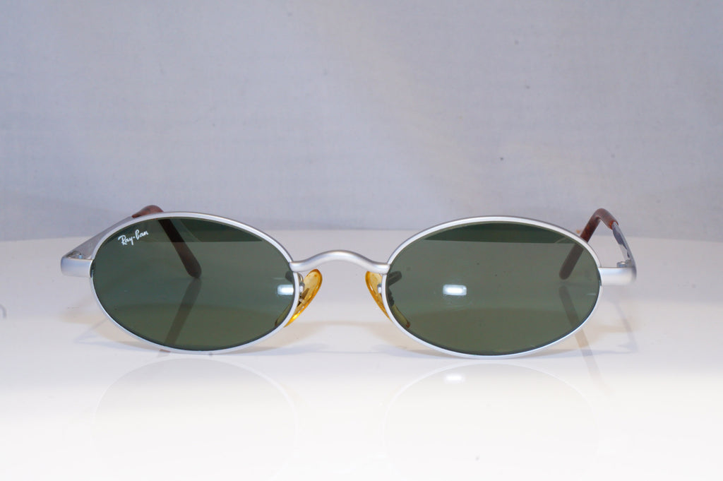RAY-BAN Mens Vintage 1990 Designer Sunglasses Silver Oval RB 3042 W2948 19492