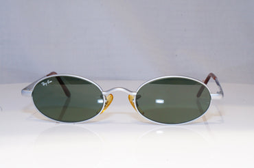 RAY-BAN Mens Vintage 1990 Designer Sunglasses Silver Oval RB 3042 W2948 19492