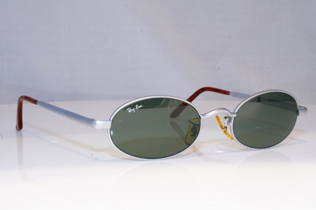RAY-BAN Mens Vintage 1990 Designer Sunglasses Silver Oval RB 3042 W2948 19492