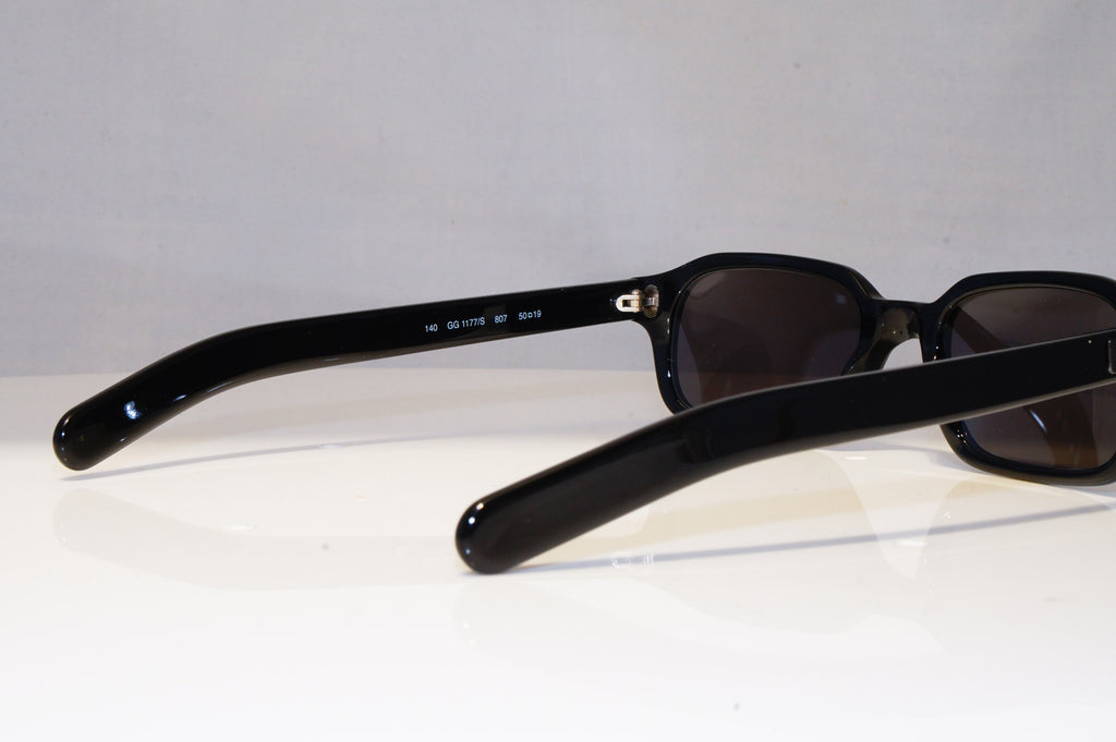 GUCCI Mens Vintage 1990 Designer Sunglasses Black Rectangle GG 1177 807 22040