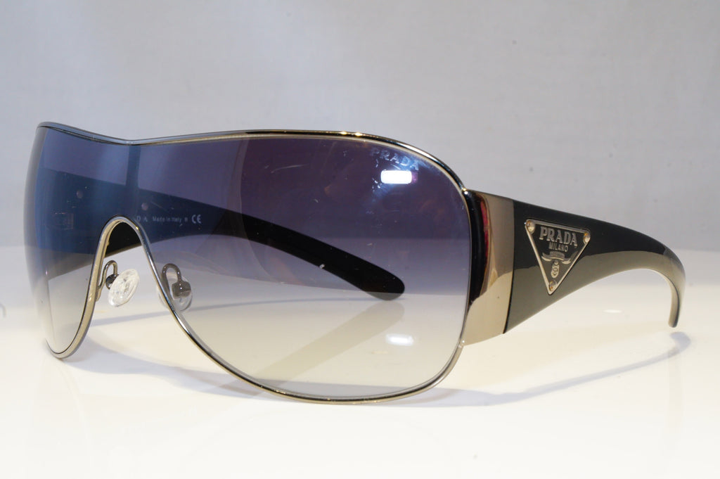 PRADA Mens Womens Unisex Designer Sunglasses Black Shield SPR 57L 5AV-3M1 20854