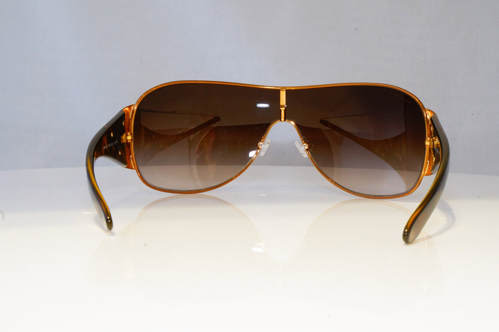 PRADA Mens Womens Unisex Designer Sunglasses Brown Shield SPR 57L 70E-6S1 20857