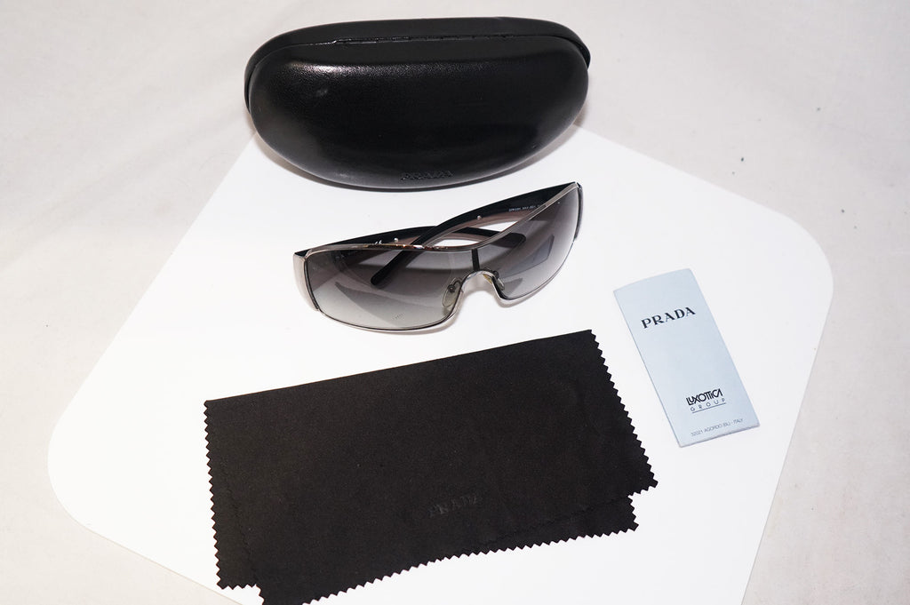 PRADA Mens Designer Sunglasses Silver Shield SPR 53H 5AV-5D1 15452