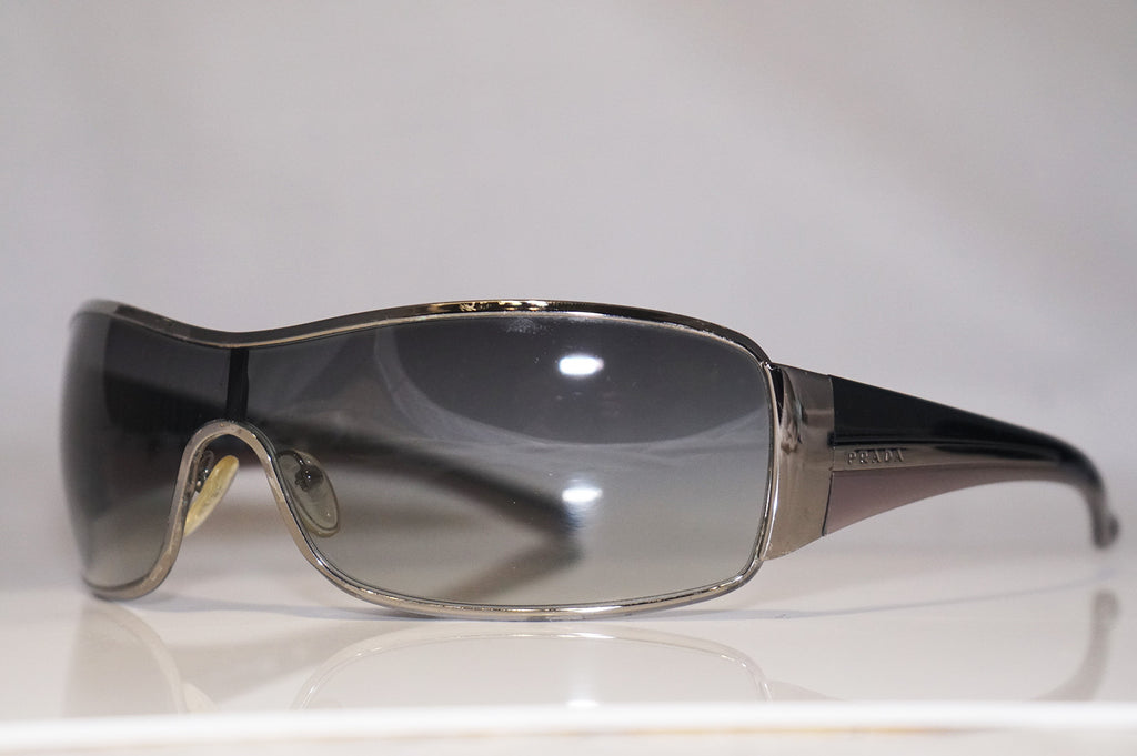 PRADA Mens Designer Sunglasses Silver Shield SPR 53H 5AV-5D1 15452