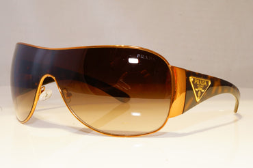 PRADA Mens Womens Unisex Designer Sunglasses Brown Shield SPR 57L 70E-6S1 20857