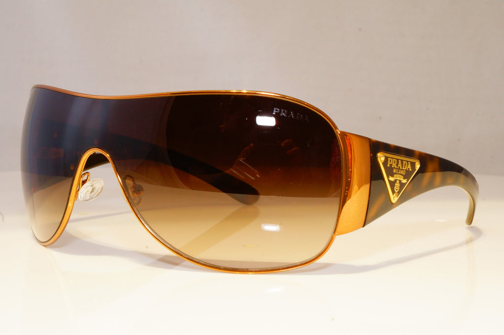 PRADA Mens Womens Designer Sunglasses Brown Shield SPR 57L 70E-6S1 20856