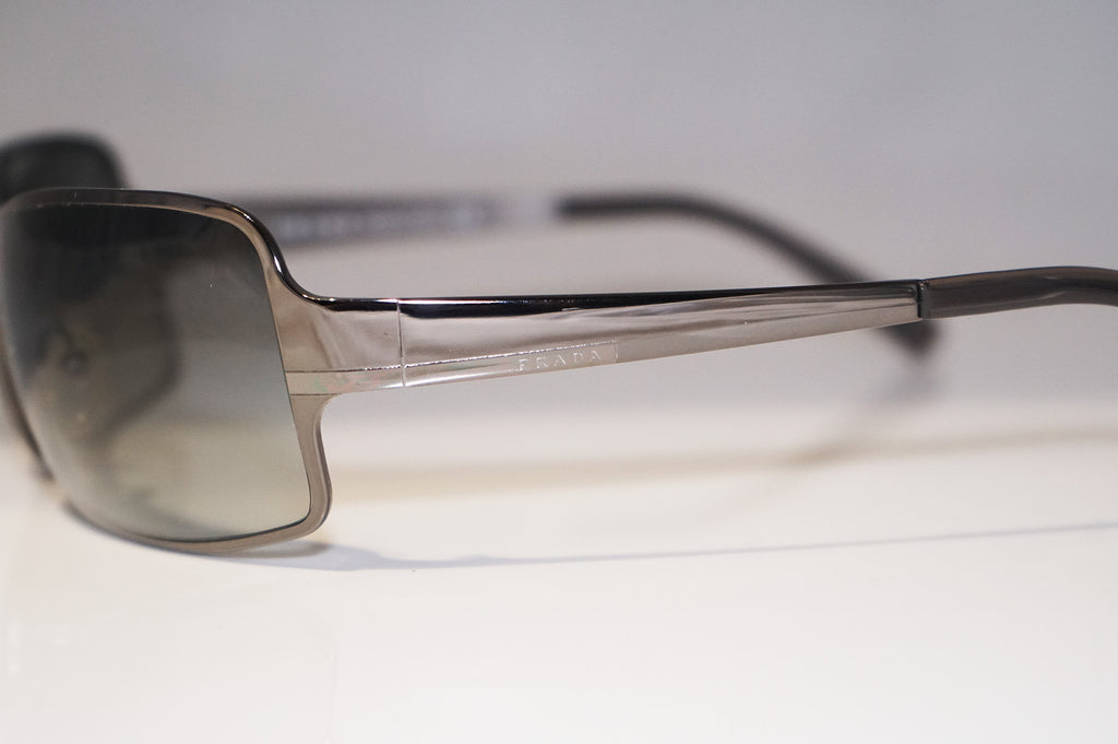 PRADA Mens Designer Sunglasses Silver Rectangle SPR 60F 5AV-3M1 15556