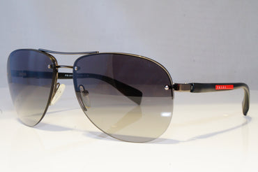 PRADA Mens Designer Sunglasses Black Pilot SPS 56M 5AV-3M1 20848