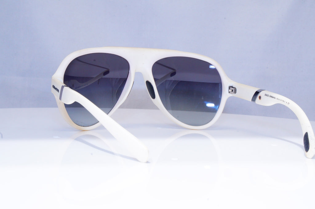 DOLCE&GABBANA Mens Designer Sunglasses White Pilot DG 6073 2619/8G 18801