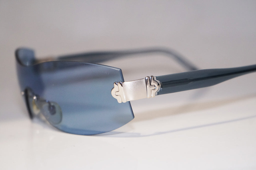 BVLGARI Vintage Mens Unisex Designer Sunglasses Blue Shield 608 110/72 15570