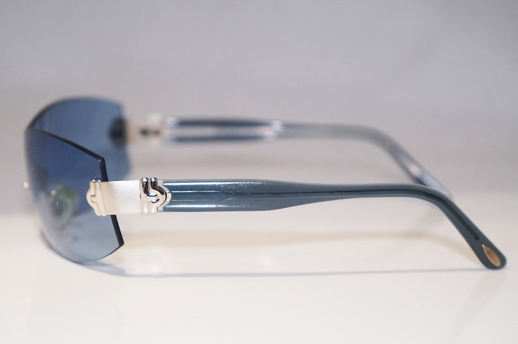 BVLGARI Vintage Mens Unisex Designer Sunglasses Blue Shield 608 110/72 15570