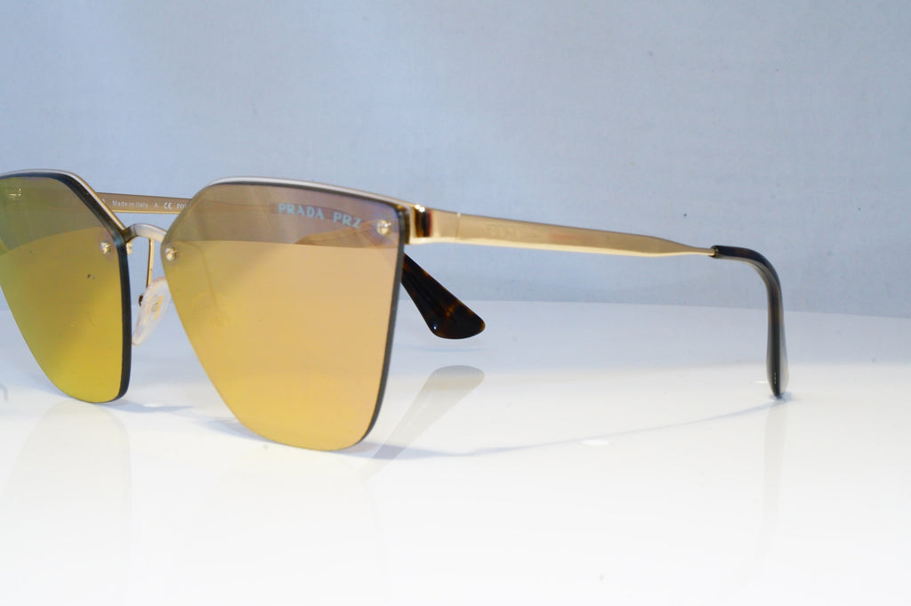 PRADA Womens Polarized Mirror Sunglasses Gold CINEMA SPR 68T ZVN-5N2 20846