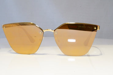 PRADA Womens Polarized Mirror Sunglasses Gold CINEMA SPR 68T ZVN-5N2 20846