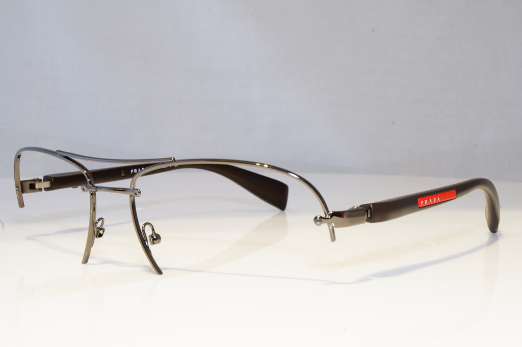 PRADA Mens Designer Sunglasses Brown Pilot FRAME ONLY SPS 56M 5AV-6S1 20847