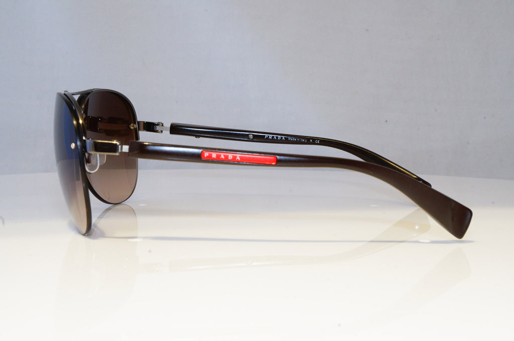 PRADA Mens Womens Designer Sunglasses Brown Pilot SPS 56M 5AV-6S1 20849