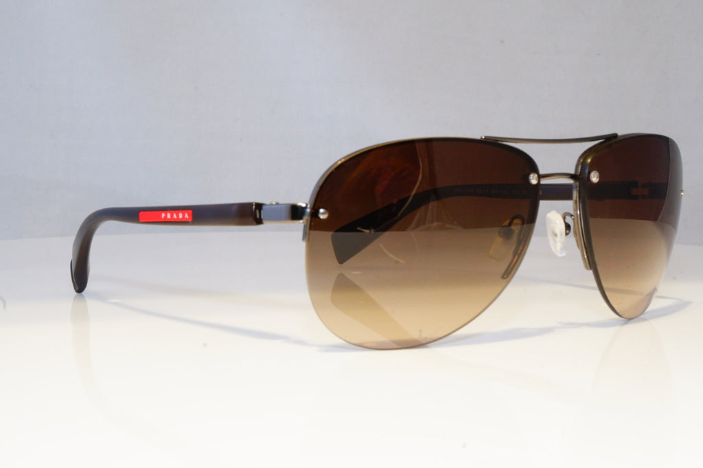 PRADA Mens Womens Designer Sunglasses Brown Pilot SPS 56M 5AV-6S1 20849