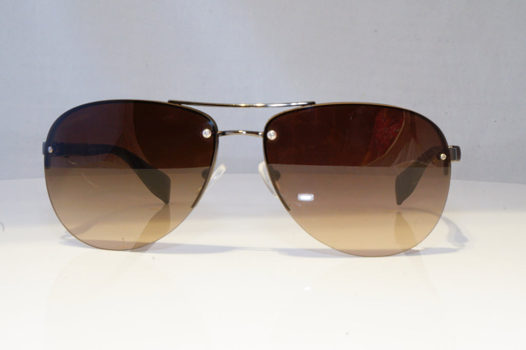 PRADA Mens Womens Designer Sunglasses Brown Pilot SPS 56M 5AV-6S1 20849