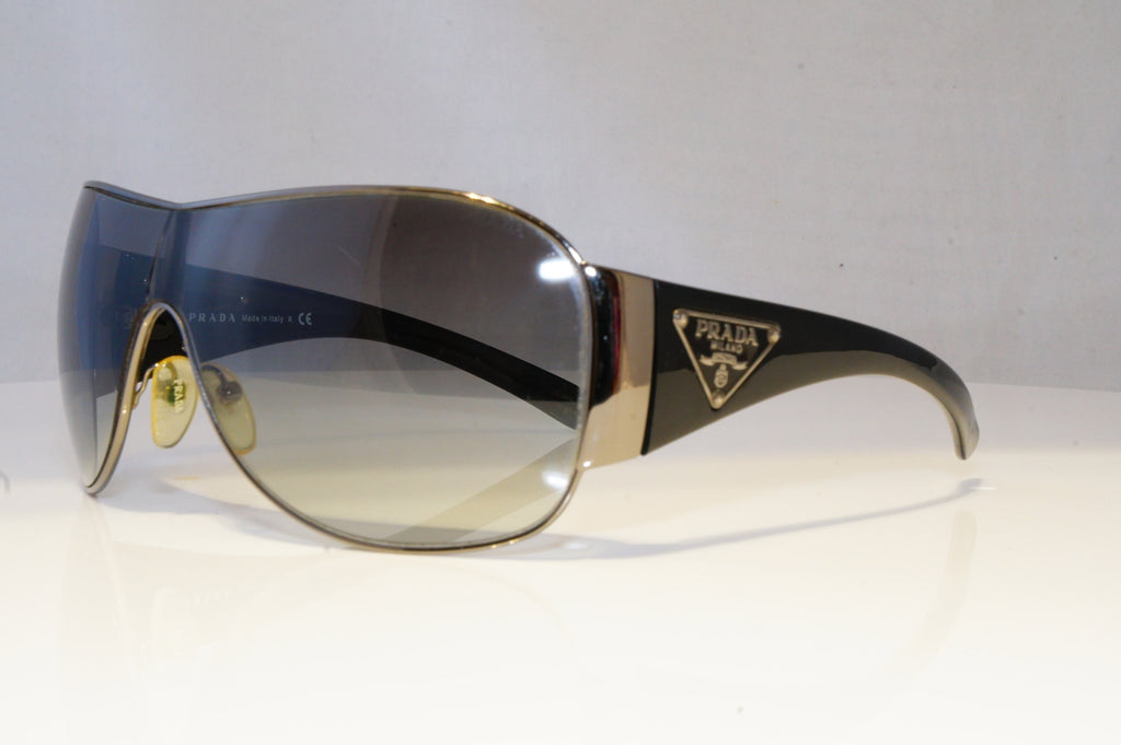PRADA Mens Womens Designer Sunglasses Black Shield CRACK SPR 57L 5AV-3M1 20858