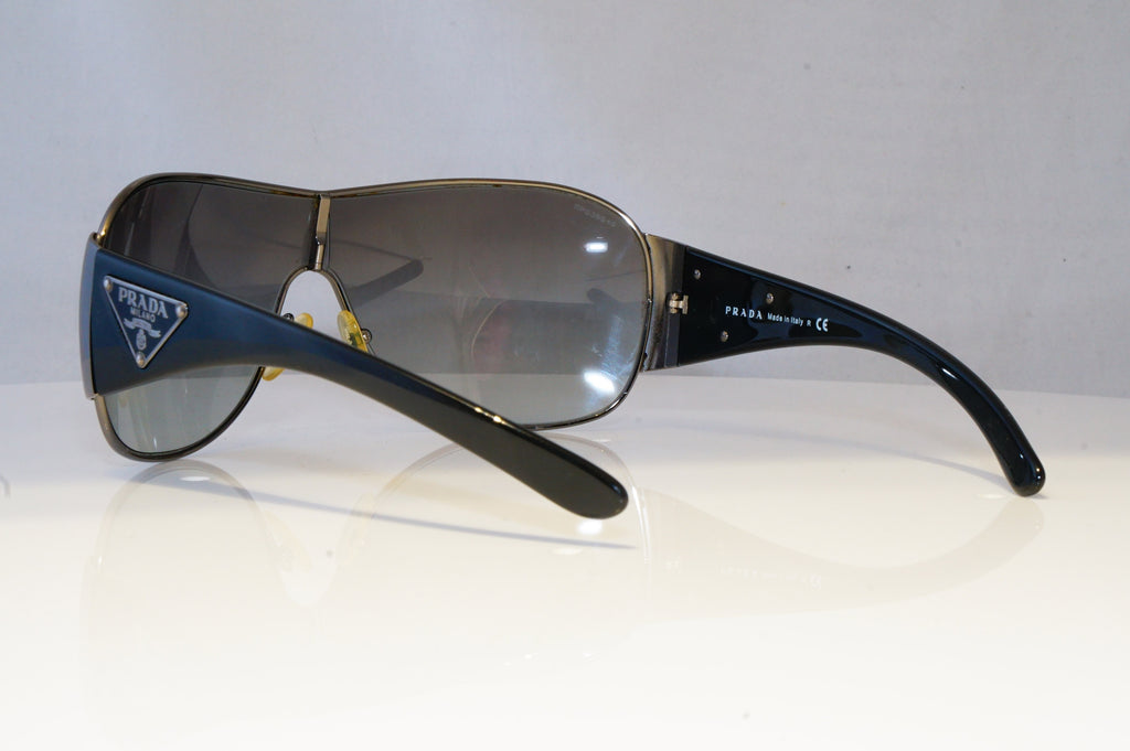 PRADA Mens Womens Designer Sunglasses Black Shield CRACK SPR 57L 5AV-3M1 20858