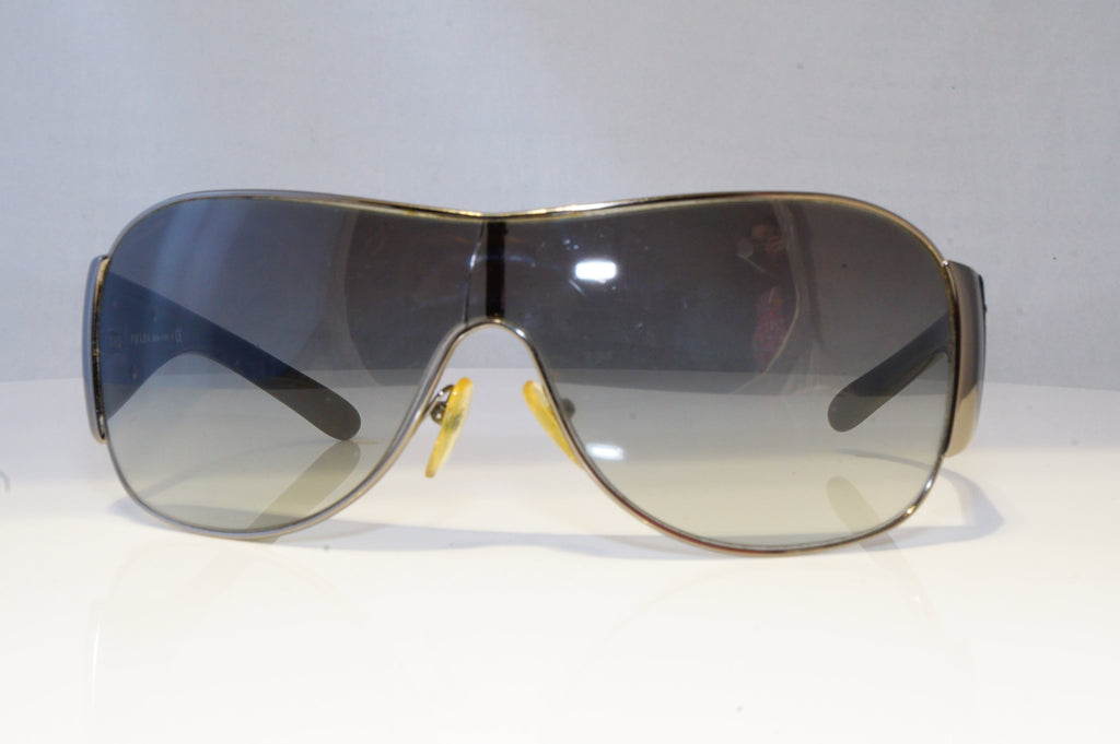 PRADA Mens Womens Unisex Designer Sunglasses Brown Shield SPR 57L 70E-6S1 20857