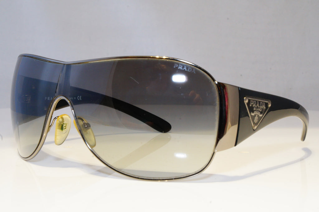 PRADA Mens Womens Designer Sunglasses Black Shield CRACK SPR 57L 5AV-3M1 20858