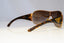PRADA Mens Womens Designer Sunglasses Brown Shield SPR 57L 70E-6S1 20856