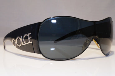 Dolce & Gabbana Womens Oversized Sunglasses Black Shield DG 2005 01/87 22018