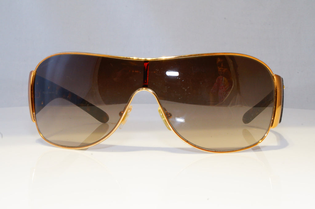 PRADA Mens Womens Designer Sunglasses Brown Shield SPR 57L 70E-6S1 20856