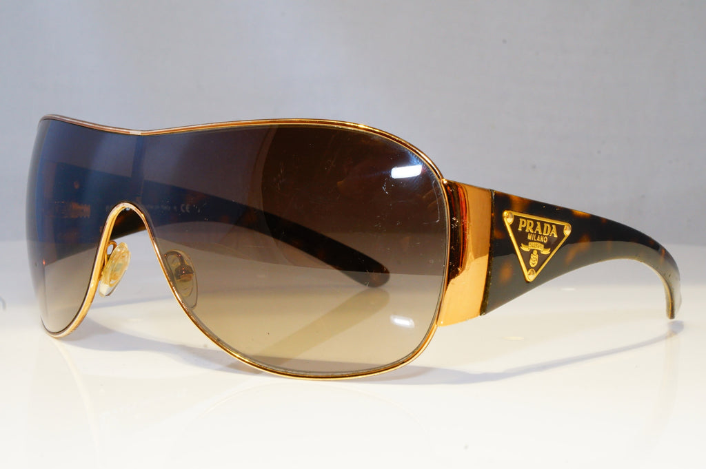 PRADA Mens Womens Designer Sunglasses Brown Shield SPR 57L 70E-6S1 20856