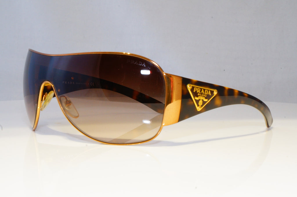 PRADA Mens Womens Designer Sunglasses Brown Shield SPR 57L 70E-6S1 20855