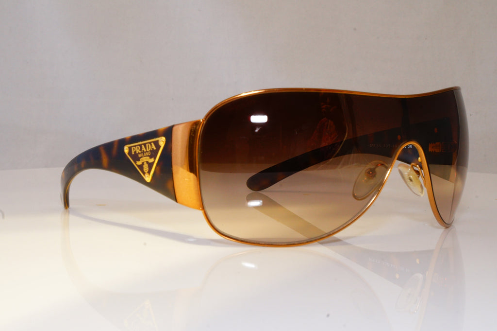 PRADA Mens Womens Designer Sunglasses Brown Shield SPR 57L 70E-6S1 20855